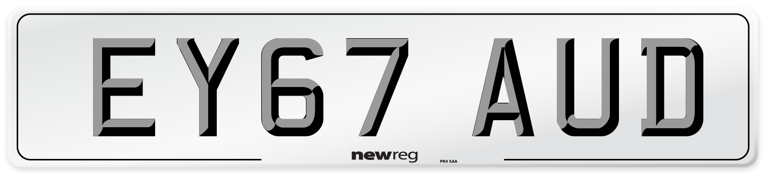 EY67 AUD Number Plate from New Reg